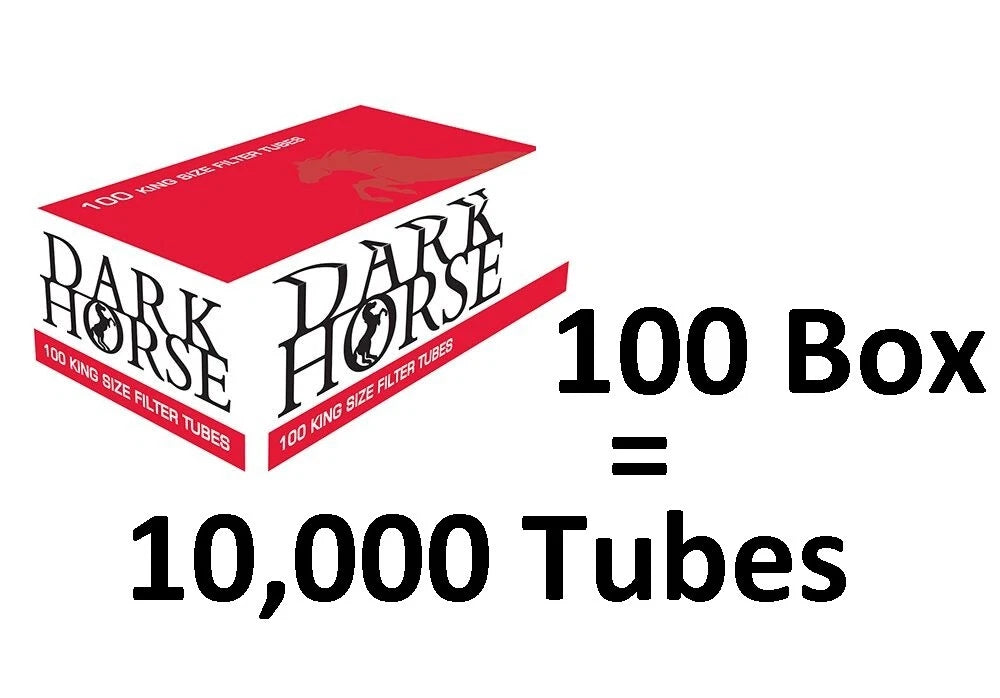10000pcs Dark Horse Cigarette Tobacco Tubes King Size Brand New (100 x Pk100)